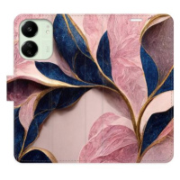 iSaprio flip pouzdro Pink Leaves pro Xiaomi Redmi 13C