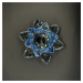 Křišťálové sklo - Lotosový květ Mini, Modrá