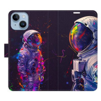 iSaprio Flip pouzdro Neon Astronaut 02 pro iPhone 14