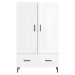 vidaXL Skříň highboard lesklá bílá 69,5 x 31 x 115 cm kompozitní dřevo