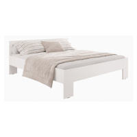 Dřevěná postel Limpo 180x200, bílá, bez matrace a roštu