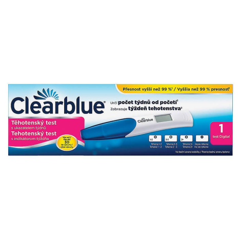 CLEARBLUE Těhotenský test s digitálním indikátorem početí 1 ks