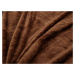 Tmavě hnědá mikroplyšová deka VIOLET, 150x200 cm