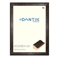 DANTIK rámeček 42 × 59,4, NEVIS šedý plexi čiré