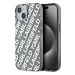 Karl Lagerfeld IML Electroplated Repeated Logo Zadní Kryt pro iPhone 15 Silver