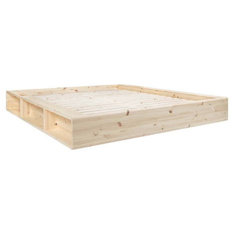 Dvoulůžková postel z borovicového dřeva s roštem 140x200 cm Ziggy – Karup Design
