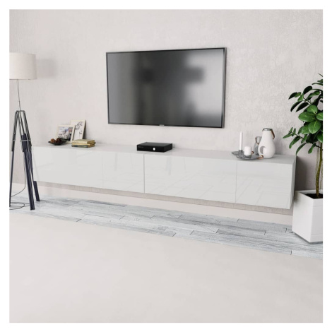 vidaXL TV skříňky 2 ks kompozitní dřevo 120x40x34 cm bílé vysoký lesk