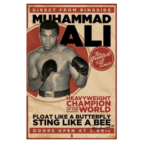 Plakát, Obraz - Muhammad Ali - vintage, (61 x 91.5 cm) Pyramid