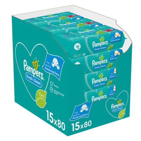 Pampers Fresh Clean dětské čisticí ubrousky 15 x 80 ks