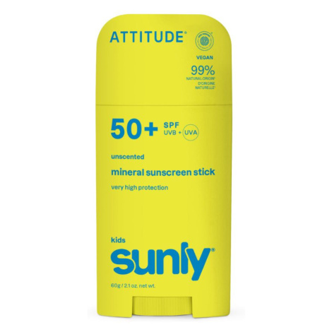 ATTITUDE Sunly Dětský minerální opalovací krém SPF 50+ bez vůně 60 g