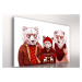 Obraz na plátně HIPSTER BEAR FAMILY různé rozměry Ludesign ludesign obrazy: 100x70 cm