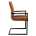 LuxD Jídelná židle vintage English hnědá s opěradlem