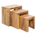 LuxD Set odkládacích stolků Timber mango přírodní - 3 ks