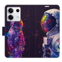 iSaprio Flip pouzdro Neon Astronaut 02 pro Xiaomi Redmi Note 13 5G