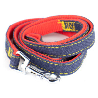 Vsepropejska Jeans vodítko pro psa | 120 cm Barva: Červená, Šířka vodítka: 1,5 cm