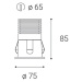 LED2 2250331D RAY M, DIM 10 3000K ZÁPUSTNÉ BÍLÉ