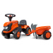 FALK 260C Baby Kubota ride-on traktor s přívěsem, hrable a lopata