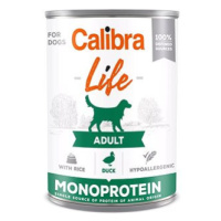 Calibra Dog Life konzerva pro dospělé psy s kachním a rýží 6 × 400 g