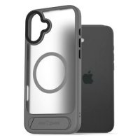 AlzaGuard Matte Case with Stand Compatible with MagSafe for iPhone 16 Plus šedý