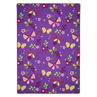 Vopi koberce Dětský kusový koberec Motýlek 5291 fialový - 95x200 cm