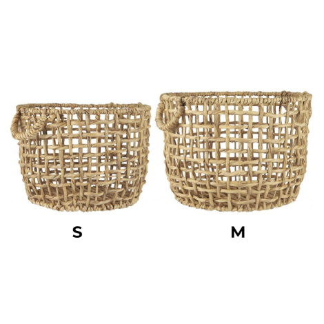 Ručně pletený kulatý koš z vodního hyacintu Velikost: M