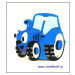 Dětský odpadkový koš traktor modrý