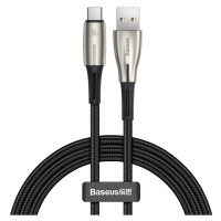 Kabel Baseus Water Drop-shaped Cable USB to Type-C, LED, 66W, 6A, 1m (black)