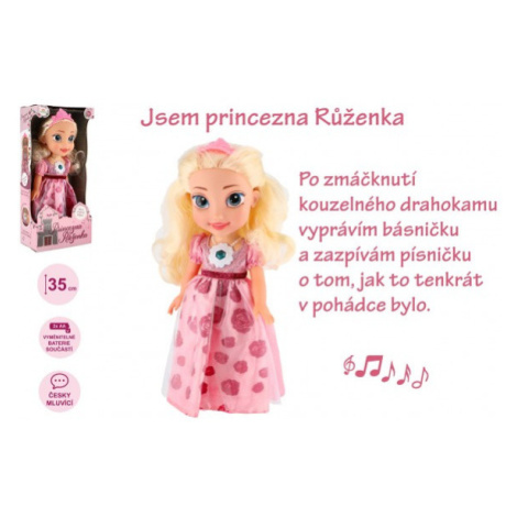 Teddies princezna Růženka plast 35cm česky mluvící na baterie se zvukem 17x37x10cm