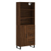 vidaXL Skříň highboard hnědý dub 69,5 x 34 x 180 cm kompozitní dřevo