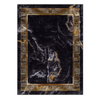 Dywany Łuszczów Kusový koberec Miro 51278.809 Marble black / gold - 80x150 cm