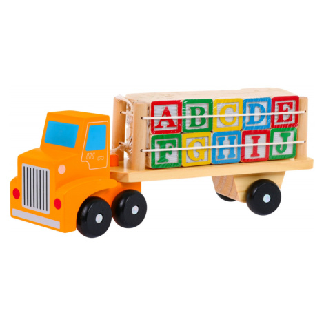 mamido Dřevěné nákladní auto s kostkami