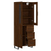 vidaXL Skříň highboard hnědý dub 69,5 x 34 x 180 cm kompozitní dřevo