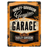 Plechová cedule Harley-Davidson - Garage, 30 × 40 cm