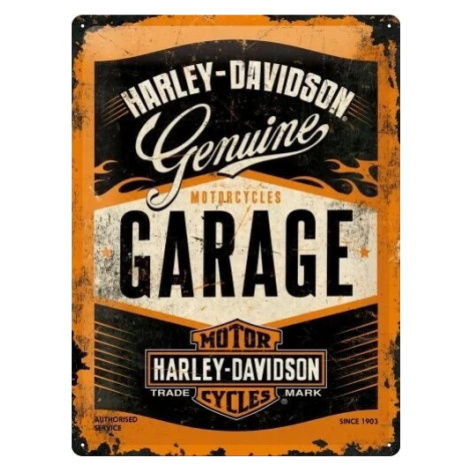 Plechová cedule Harley-Davidson - Garage, (30 x 40 cm) POSTERSHOP