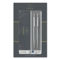 Dárková psací sada Parker Jotter Stainless Steel CT - kuličkové pero a mechanická tužka