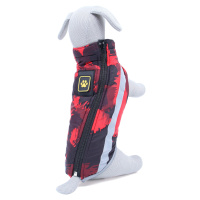 Vsepropejska Stern bunda pro psa na ZIP Barva: Červeno-černá, Délka zad (cm): 40, Obvod hrudníku