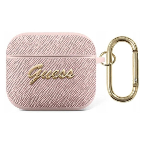 Originální Pouzdro Guess GUA3SASMP AirPods 3 cover růžové/pink Saffia