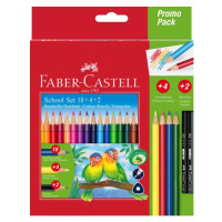 Pastelky Faber-Castell trojhranné Promo balení, 18 + 4 ks + 2 ks