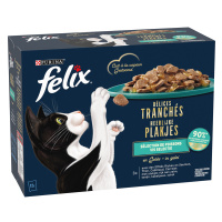 Felix Delicious Slices 12 x 80 g - Ocean Selection - losos, tuňák, treska, platýs