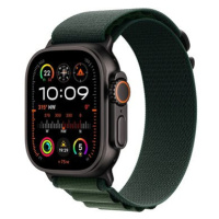 Apple Watch Ultra 2 49mm Černý titan s tmavě zeleným alpským tahem - Medium