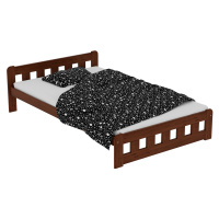 Maxi Zvýšená postel z masivu Nikola 140 x 200 cm - barva Ořech