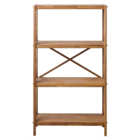 Regál z dubového dřeva v přírodní barvě 70x124 cm X-Shelf – Unique Furniture