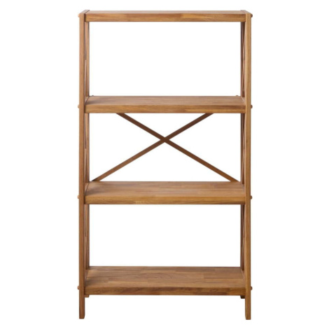 Regál z dubového dřeva v přírodní barvě 70x124 cm X-Shelf – Unique Furniture