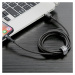 Baseus Cafule extra odolný nylonem opletený kabel USB / Lightning QC3.0 2,4A 1m black-grey