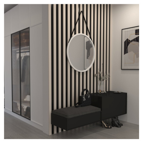 Grace kulaté zrcadlo na pásku 60cm bílý ELTAP