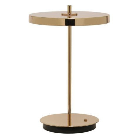 LED stmívatelná stolní lampa ve zlaté barvě s kovovým stínidlem (výška 31 cm) Asteria Move – UMA UMAGE