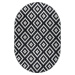 Černo-bílý pratelný koberec 60x100 cm – Vitaus