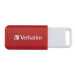 Verbatim USB flash disk, USB 2.0, 16GB, DataBar, červený, 49453, pro archivaci dat