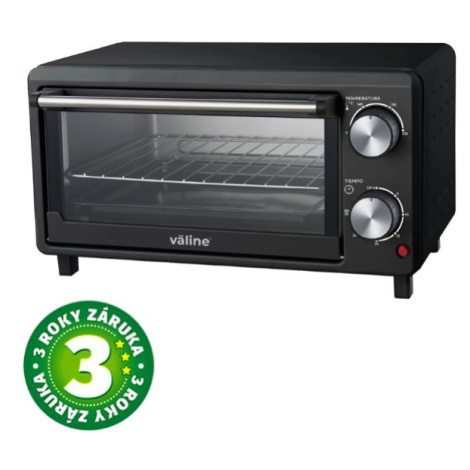 Mini elektrická trouba Väline Hisarli 10l, 1000W, černá, volně stojící, 3 roky záruka