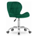 Kancelářská židle AVOLA sametová zelená